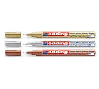 Edding Pennarello lucido Creative 780, 0,8 mm, met.sort, pck/3ST