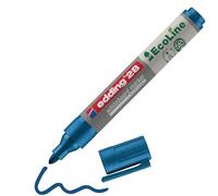 Edding - Pennarello per lavagna 28 EcoLine, ricaricabile, 1,5 - 3 mm, Blu