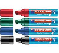 edding Pennarello per lavagna a fogli mobili, 388, con punta a scalpello, 4,0-12,0 mm, 4 pezzi