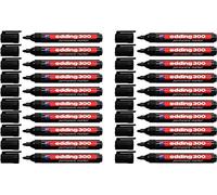 edding Pennarello permanente 300 nero (20 pezzi)