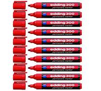 edding Pennarello permanente 300 rosso 4-300002 Ve=10