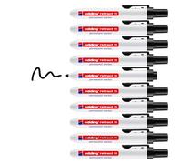edding Retract 11 Marcatore Permanente, Nero, 10 Pz, Punta a Proiettile 1.5-3 Nm