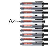 edding Retract 12 pennarello per lavagne bianche - nero - 10 pennarelli - punta