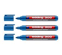 Edding Set di 3 pennarelli permanenti 300 blu chiaro punta media 1,5-3 mm