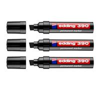 Edding Set di 3 pennarelli permanenti 390, 4-12 mm, colore: Nero