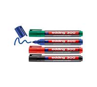 Edding 4004764781225 Astuccio con 4 Marcatori Permanenti a Punta Rotonda 1.5