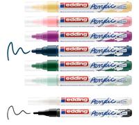 EDDING - 4-SES8N - Marcatore permanente acrilico Start Easy Set Nordic - colori assortiti - Edding - conf. 8 pezzi - 93362 - Conf. da 1 Pz. - 4-SES8N
