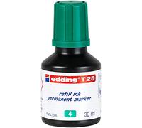 Edding T25 Flacone di ricarica per pennarello indelebile - Capacità 30 ml - Colore verde