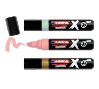 edding X Multi Marker - Pastel Color Set - 3 pennarelli acrilici - Punta a scalpello 2-10 mm - Pennarelli acrilici per disegnare su t-shirt, sneakers, custodie per telefono e altro ancora