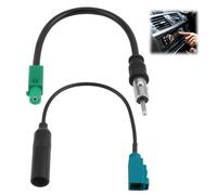 Eddrfy Cavo Antenna autoradio 2 PCS, Fakra a DIN ISO Adattatore, DAB FM per Auto, Antenne Auto per Ricevitore CD Media