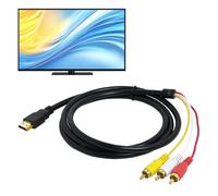 Eddrfy Cavo audio RCA 1,5 m, cavo audio RCA per home theater, presentazioni, console retrò, compatibile con adattatore Ps2, adattatore Wii, connettore AV, cavo di trasmissione audio video