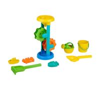 Eddy Toys - Set da Gioco da Spiaggia con Mulino ad Acqua e annaffiatoio, rastrello, formine per Sabbia e Acqua, Giocattolo per Esterni