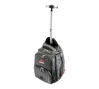 EDEA Zaino trolley, grigio, telaio interno rigido, ruote in poliuretano, manico allungabile in alluminio, grigio.