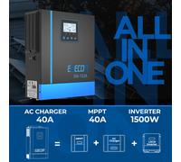 EDECOA 1500 WATT Inverter Ibrido 24V MPPT 220V 30-150V 40A Solar Inverter RV