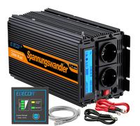 EDECOA 2000W 4000W Power Inverter 12V 220V 230V Convertitore USB LCD