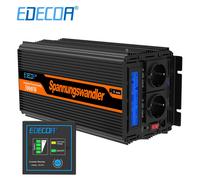 EDECOA Camper Power Inverter 12V 220V 3000w Convertitore Telecomando LCD 2x USB