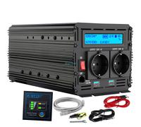 EDECOA Convertitore 12V 220V 230V Onda Pura Inverter 1500W trasformatore LCD