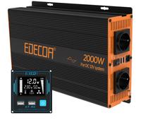 EDECOA Convertitore 12V 220V Onda Pura 2000W 4000W Inverter LCD ET-RC PRO
