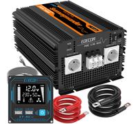 EDECOA Convertitore 12V 220V Onda sinusoidale pura 3500W Inverter ET-RC