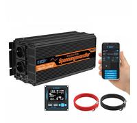 EDECOA Inverter 12V 220V/230V Onda Pura 2000w - Modalità ECO, con App, telecomando, 2x USB - Compatibile con batterie (Litio, Agm, Gel, Fld) - per camper, auto, casa, pannelli solari - Convertitore