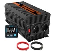 EDECOA Inverter 12v 220v 3000w convertitore onda modificata telecomando 2x usb transformatore per camper auto barca isolamento galvanico (2a generazione)