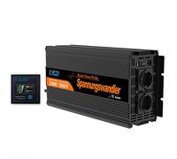 EDECOA Inverter 12v 220v onda pura 2500w PRO con telecomando Convertitore per roulotte pannello solare casa auto Transformatore di tension isolamento galvanico