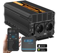 EDECOA Inverter 1500W 12V 220V Onda Sinusoidale Pura WIFI ED-BW APP Intelligente