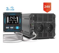 EDECOA Inverter 24V 220V 3500W Onda Sinusoidale Pura Convertitore Camion