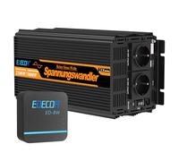 EDECOA Inverter da 12 V 230 V 2500 W/5000 W 12 V a 230 V pura onda sinusoidale con modulo WiFi, supporto per funzioni APP con 1 porta USB e 1 porta PD