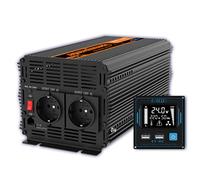EDECOA Inverter Onda Pura 1500w Invertitore di Potenza 24v 220v 230v Trasformatore di Tensione Convertitore Nuovo Telecomando LCD 2X USB Power Inverter Camion