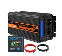 EDECOA Inverter Onda Pura 24v 220v 1500w Transformatore 24v 220v con telecomando e 2x USB Invertertitore di tension 1500w e picco momentaneo di 3000w convertitore di potenza per camion