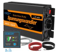 EDECOA Inverter Onda Sinusoidale Pura 1000W 2000W Convertitore 12V 220V
