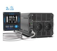 EDECOA Inverter Onda Sinusoidale Pura 2000w 12v 220v Convertitore ET-RC Remote