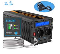 EDECOA UPS Inverter a Onda Sinusoidale Pura 2500w 12V 220V Off Grid Inverter LCD