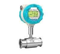 EDEDE Contatore dell'Acqua, Misuratore di Portata a turbina con Morsetto da 1 a 2 Pollici, impulso 4-20 mA, misuratore di Portata for Olio Diesel Modbus(DN20-4-20mA-SS316)