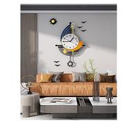 EDEDE Orologio da Parete, Orologio da Parete Decorativo Navigazione Barca a Vela Orologio dal Design Creativo Orologio Interno Decorazione Soggiorno Sfondo Decorazione da Parete