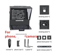EDEDE Teleprompter, Teleprompter Portatile for Tablet Phone Camera Teleprompter for la Registrazione Video Trasmissione in Diretta con Telecomando(for PhoneCamera)