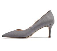 EDEFS Donna Décolleté Classiche a Punta, Tacco Gattino alla Moda, Scarpe da Vestire Ufficio Eleganti, Camoscio Grigio Taglia EU36