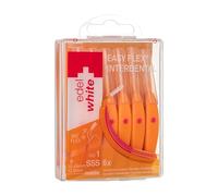 Edel+White EasyFlex Scovolini Interdentali - Diverse misure per una pulizia efficace degli spazi interdentali - Setole morbide e flessibili, manico ergonomico, qualità svizzera (Arancione)