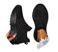 Edelaura Sneakers Donna Slip-on Estive Eleganti in Mesh Bassa Scarpe da Walking e da Tennis con Spessa Sola Traspiranti Modelli Sportivi Monocolore Casual Antiscivolo per Corsa su Strada