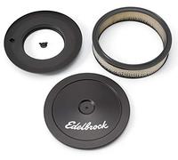 Edelbrock 1203 Pro-Flo - Filtro aria rotondo da 25,4 cm, con elemento in carta da 5 cm, colore: Nero