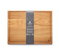 Edeldings Tagliere XXL in legno massello di quercia con scanalatura per succo, grande 40 х 30 cm | tagliere da cucina antibatterico in Europa | tagliere per la colazione, tagliere in legno massiccio