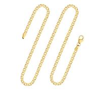 EDELIND Catenina modello Doppia grumetta Donna in oro giallo,14 carati 585, largh. 2,9 mm, p. 5.9 g, lungh. 55 cm, con chiusura ad aragosta, marchio di garanzia made in Germany