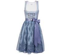 Edelnice Trachtenmode Dirndl Cloé 3 pezzi per bambini, con camicetta, grembiule e Charivari, taglia 92-164, Blu, 164