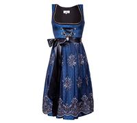 Edelnice Trachtenmode Esclusivo designer Midi Dirndl Giuseppe con pizzo Dirndl grembiule e Charivari Gr. 32-54 Blu 48