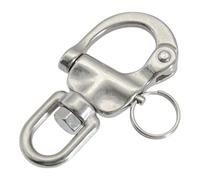 Edelstahl Quick Release Schäkel - Marine Hook, Stabile Konstruktion, 360 Grad Drehung | Praktisches Boot Rigging Zubehör Für Tauchen Segeln Fall schiff tauchen zubehör segelequi