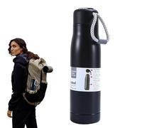 Edelstahl Wasserflaschen - Große Isolierte Wasserflasche, Isolierte Edelstahlflasche, Große Auslaufsichere Sportflasche | Tragbare Trinkbecher Mit Trageseil Für Heiße Und Kalte Getränke