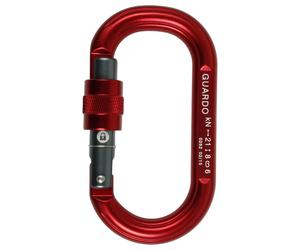 Edelweiss Carabinder Guardo Oval Screw Gate, moschettone Onesize Black