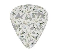 Edelweiss moderno, fiori alpini svizzeri,12 pezzi di plettri per chitarra, 3 plettri di diverso spessore per chitarra acustica, basso, ukulele