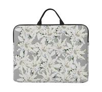 Edelweiss moderno, fiori alpini svizzeri, Custodia per laptop da 14 pollici, borsa per notebook, custodia per laptop, valigetta con maniglia